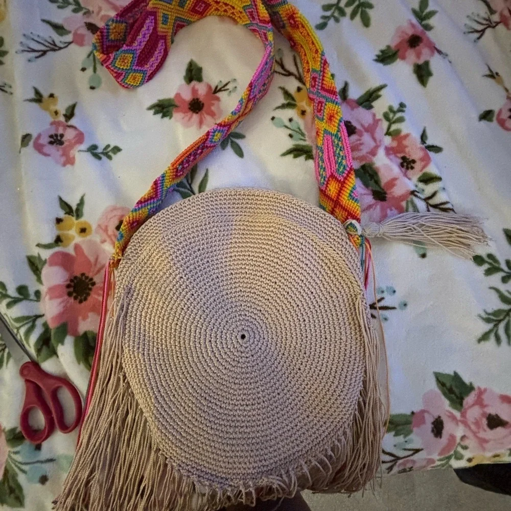 Boho Multi color Cross body Purse